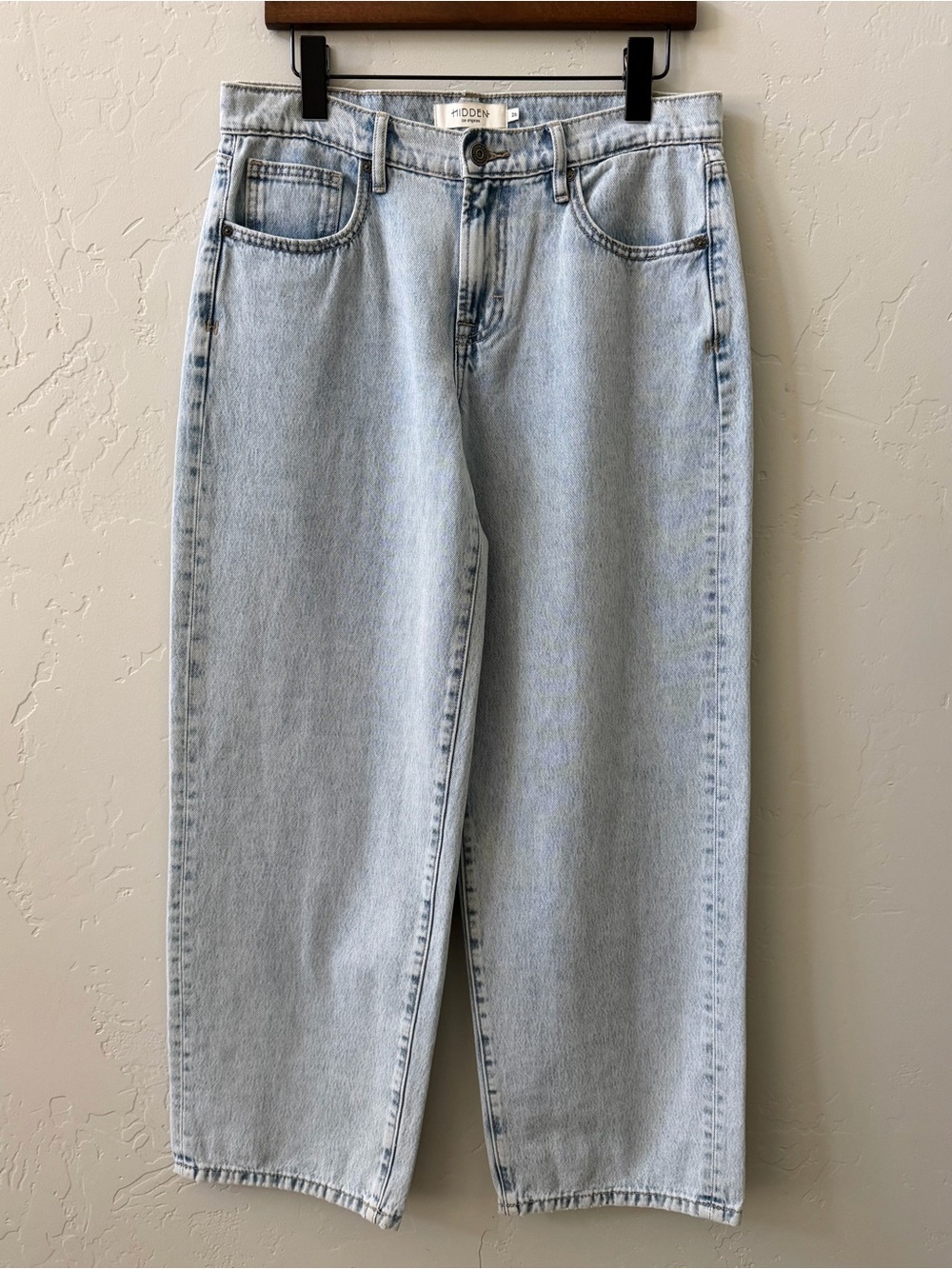 Hidden Womens Alyx Low Slung Baggy Jeans Size 26 Light Wash Wide Leg 90s Y2K - Picture 2 of 14
